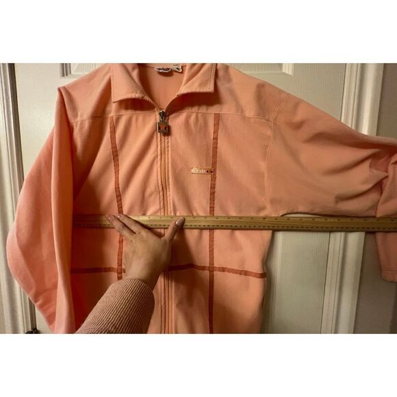 Vintage Ellesse 80s Euro Golf Style Fleece Tracksuit Jacket Womens Made in Italy - Picture 7 of 9